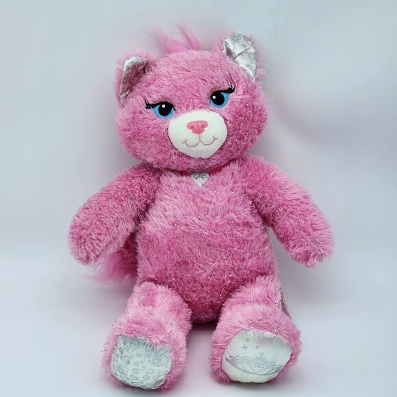 Build A Bear Purrincess Kitty Cat Pink Plush Stuffed Animal BAB - Picture 1 of 10